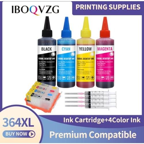 IBOQVZG refill ink kit for HP 364 XL Refillable ink cartridge for HP B110e B111a B109a B109d B109f B109n B209a printer dye ink