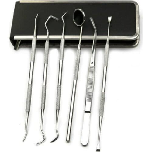 Dental tools set stainless steel dental materials dentists assisted with forceps oroscope probe tools education