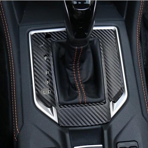 Car Carbon Fiber Central Control Shift Panel Decorative Stickers Fit For Subaru XV 2018-2021 Car Accessories Interior Trim Film