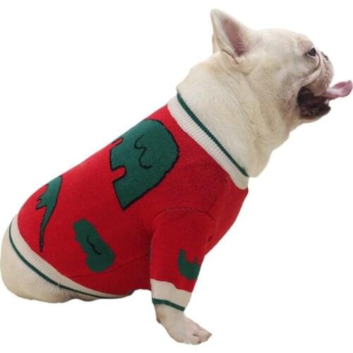 Autumn Winter Pet Clothes Poodle Bichon Schnauzer Pug French Bulldog Dog Clothing Sweater Knit Apparel Dog Coat Outfit Garment