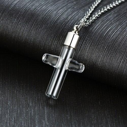 2PCS Hourglass Vials Urns Necklace Cremation Pendant Vial Glass Ash Holder Memorial Necklaces Stainless Steel Necklace