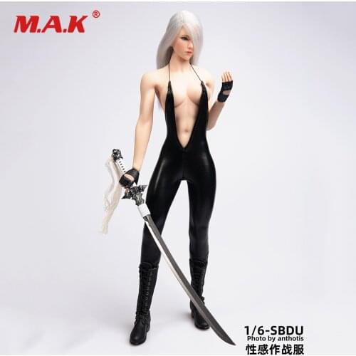 TYM044 1/6 Sexy Female Figure Clothes Accessory Sling Jumpsuit Leather Combat Tights Sling Onesies Model for 12'' Action Figure