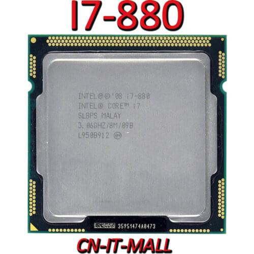 Intel Core I7-880 CPU 3.06G 8M 4 Core 8 Thread LGA1156 Processor