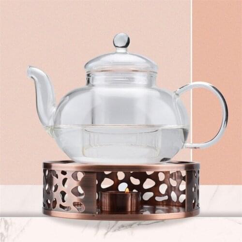 Durable Stainless Steel Milk Coffee Tea Pot Heater Metal Teapot Warmer Insulation Tea Stove Candle Heating Base Kung Fu Tea Se