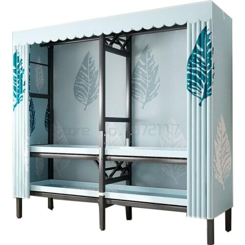 Folding simple wardrobe installation free cloth wardrobe strong and durable wardrobe household storage cabinet