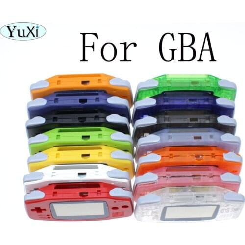 YuXi Replacement Luminous Clear Case Shell Cover for Nintendo GBA Housing Case for Gameboy Advance Console Buttons Screw Driver