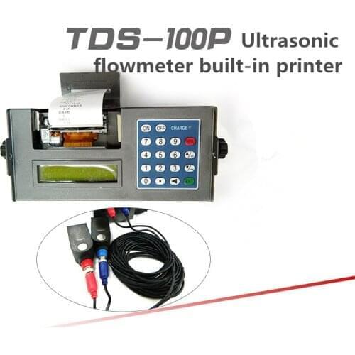 TDS-100P Ultrasonic flowmeter with printer water flow meter sensor counter indicator device DN15-100/50-700/300-6000mm