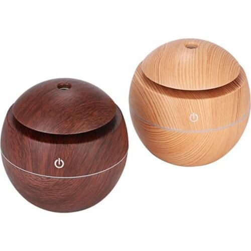 130ML USB Air Humidifier Wood Grain Design for Home Work Yoga Bedroom Kid Baby