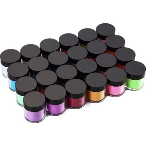 24 Colors Acrylic Powder Nail Art Tips UV Gel Powder Dust Design Decoration Nails Accesorios 3D Manicure acrilicos para uñas