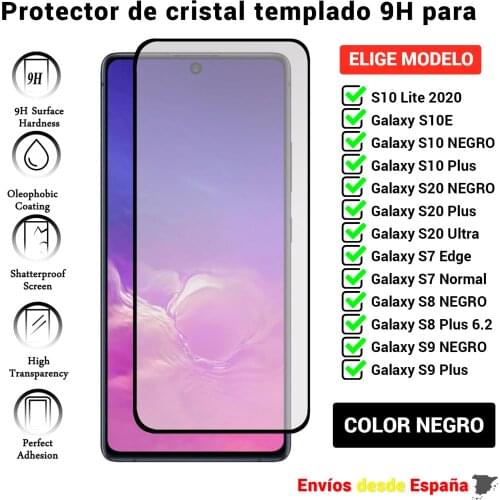 3D full screen Protector for Galaxy S10 S20 S10e S7 S8 6.2 S9 Normal Edge Lite Ultra Plus 2020. Black tempered glass