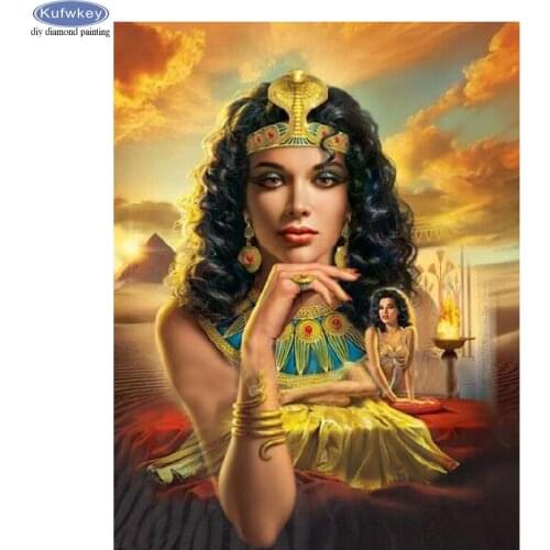 DIY Full Diamond embroidery Egyptian woman Complete Kit Diamond Painting queen 5D Square/Round Mosaic Picture Of Rhinestones