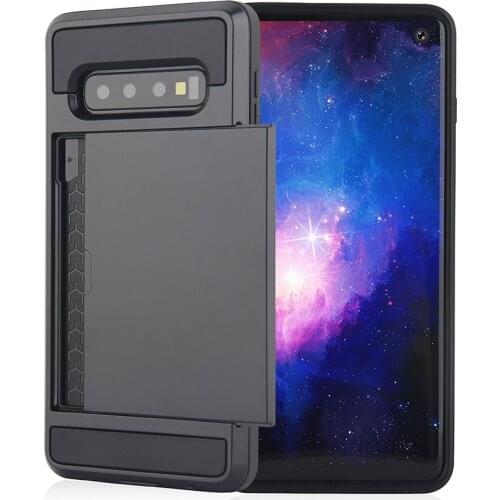 Armor Case For Samsung Galaxy S8 S9 S10 Plus S7 Edge Card Slot Holder Cover For Samsung S 8 9 10 Plus S10E Note 8 9 Case