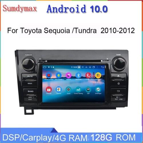 8core 7inch touch screen android 9.0 car radio player for Sequoia Tundra 2010 2011 2012 car multimedia central autoradio wifi