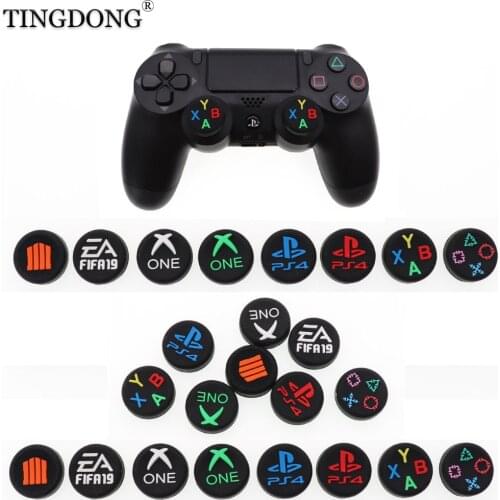 Thumb Stick Grip Cap ABXY Logo Joystick Cover Case For Sony Dualshock 3/4/5 PS3 PS4 PS5 Xbox One 360 Slim Switch Pro Controller