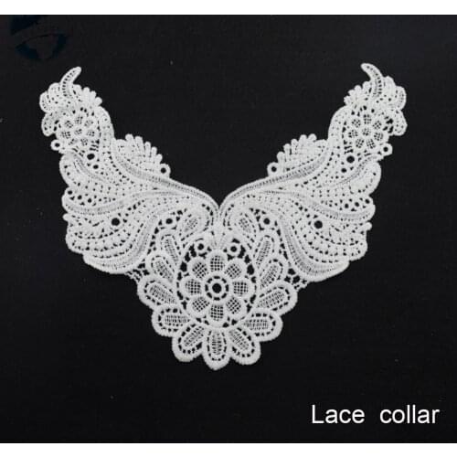 Children lace false collar embroidered fake collar trim diy women applique sewing supplies african guipure lace collars#3632