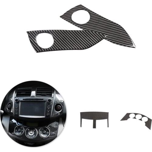 For Toyota Rav4 RAV 4 2006 - 2012 Car Center Control Warning Light Switch Air Condition Vent Cover Inner Carbon Fiber Decor
