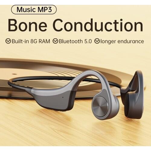 DOSII 2021 New Bone Conduction Headphones Bluetooth Wireless Earphone 8GB MP3 Music Player Fitness Sport Headset for Sony Huawei