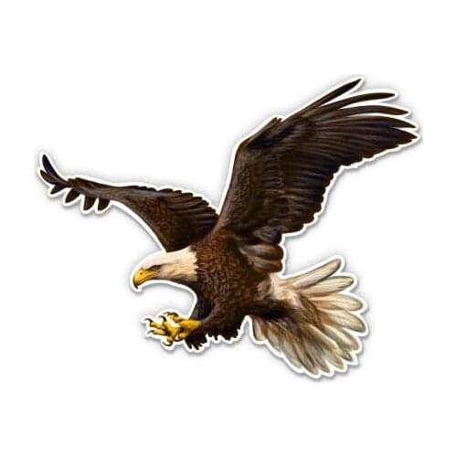 Express Bald Eagle - 3" Vinyl Sticker - for Car Laptop I-Pad Phone Helmet Hard Hat - Waterproof Decal