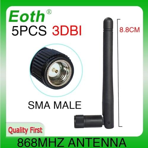 5pcs 868MHz 915MHz Antenna 3dbi SMA Male Connector 868 MHz 915 MHz antena GSM Antenne directional waterproof antenas for Lorawan