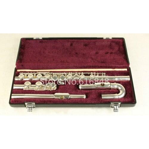 Hot Jupiter JFL-5011E Small Curved Heads C Tune Flute 16 Keys Holes Closed Flutes Silver Plated Flauta with Case Free Shipping
