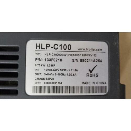 HLP-C1000D7521P20 0.75KW Used One , inverter, Good Working Free Shipping