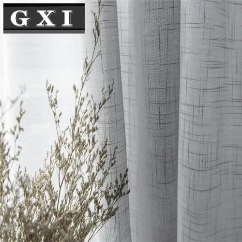 Quality White Tulle Curtains Cotton Linen Sheer Solid Cortina Para Janela De Quarto Modern Curtains for Living Room Kitchen