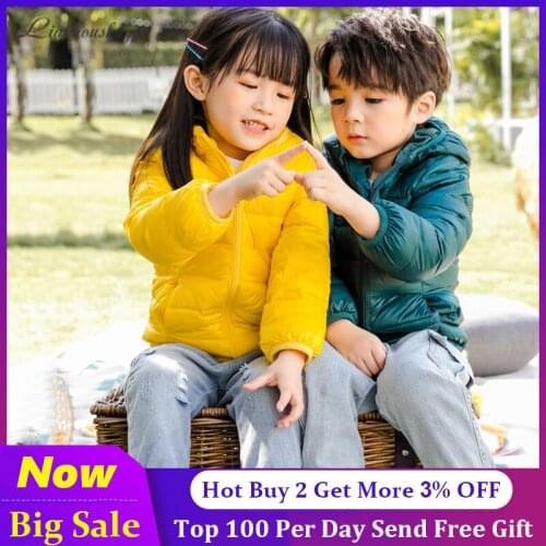 Candy Color Autumn Winter Kids Down Jackets For Girls Children Warm Down Coats For Boys Toddler Girls Parkas Outerwear 90-140cm