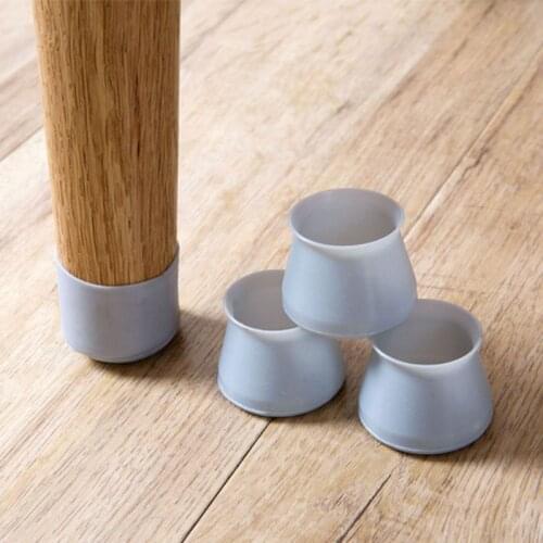 4pcs Chair Table Foot Pad Mat Cover Protector Hard Wood Furniture Floor ProtectionMute Non Slip Universal Silicone Home Bar Use