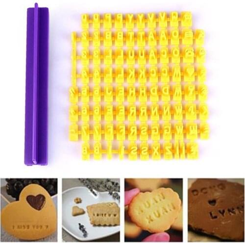 Creative Alphanumeric Biscuit Mould Letter Compression Mold Set Cake Decoration Biscuit Baking Tray Pastry Tool