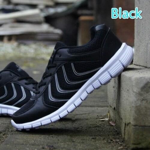 Sneakers Men Mesh Breathable Running Shoes Woman Lace-Up Casual Sport Shoes Couple Super Lightweight Shoes Outdoor Walking Shoes