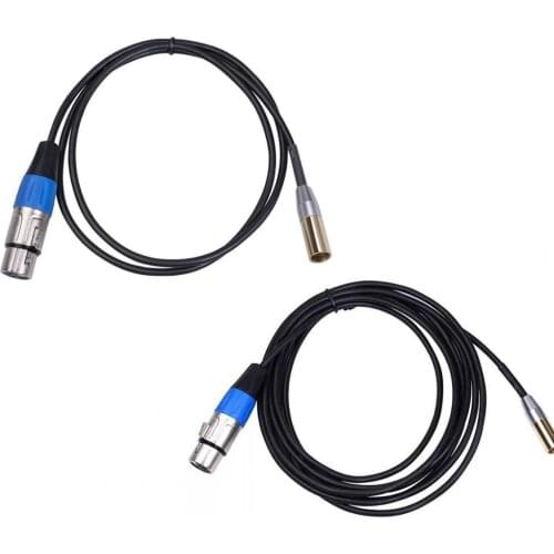 Mini XLR 3Pin Male to Female Audio Cable Male to Female Audio Cable Microphone Cord Zinc Alloy Wire Connector for Cameras