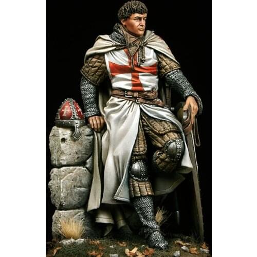 1/24 75mm Livonian Knight with base toy Resin Model Miniature Kit unassembly Unpainted