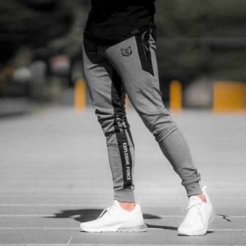 New Mens Joggers Autumn Casual Pants Fitness Male Sportswear Tracksuit Skinny Sweatpants Trousers Gyms Bodybuilding Cotton Pants
