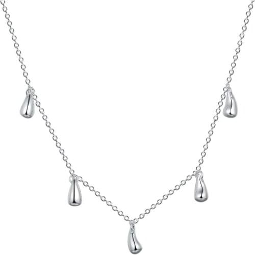 Wholesale Fashion Jewelry Necklace For Women Lady Wholesale Charm Silver Color Fashion Jewelry Pendant AN554/aggaixna