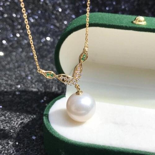 Bridal Hot 925 Sterling Silver Necklace Findings Jewelry Base Settings Mountings Parts for Akoya Edison Pearls, Coral, Jade