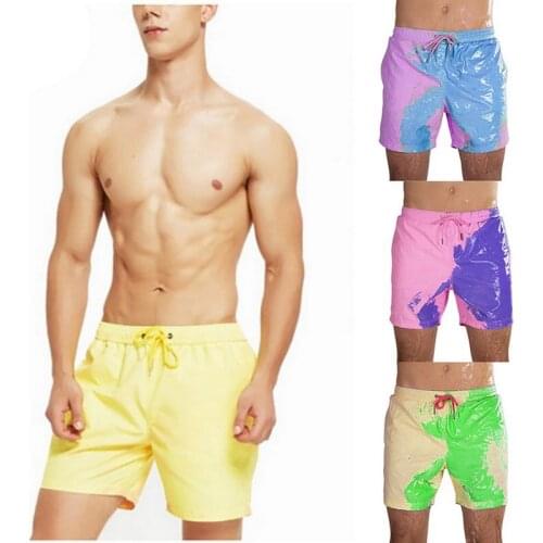 Change Color Beach Shorts Summer Men Swimming Trunks Swimwear Swimsuit Quick Dry bathing shorts Beach Pant for Child Adult