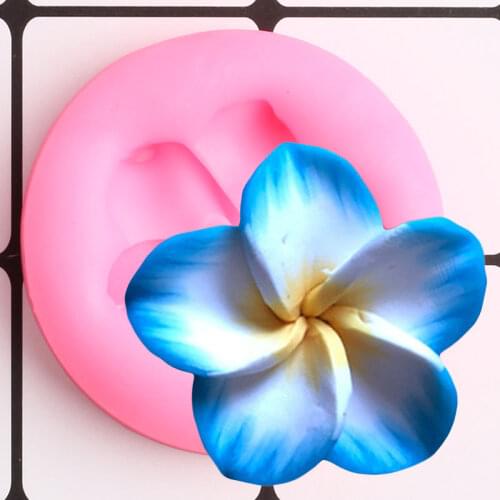 Plumeria Flower Silicone Mold Candy Chocolate Fondant Molds DIY Wedding Cake Decorating Tools Cupcake Topper Decoration Mold