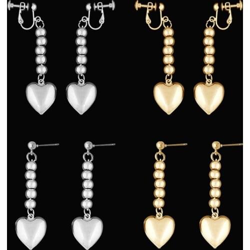 RJ Anime Hunter×Hunter Hisoka Earrings Ear Clip Gold Stainless Steel High Quality Love Pendant Earrings Jewelry Gift