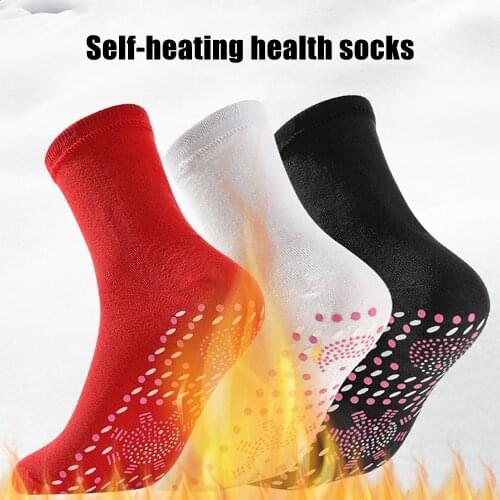 Self-heating Socks Men Women Foot Massage Magnetic Therapy Health Socks Non-slip Dots Relieve Tired Winter Fever Warm Equipment