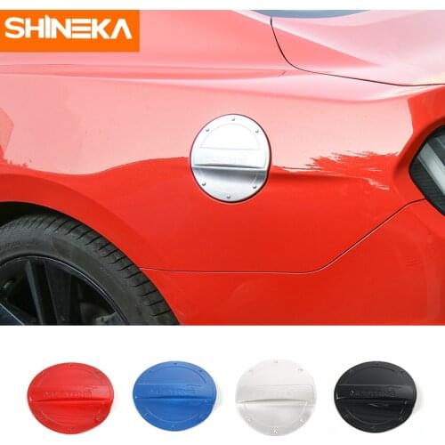 SHINEKA Car Styling ABS Fuel Tank Cap Gas/Oil Tank Cover Sticker for Ford Mustang 2015