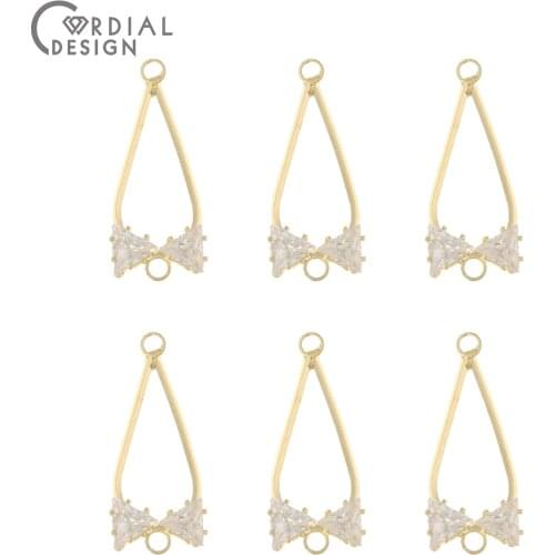 Cordial Design 50Pcs DIY Connectors/Earrings Accessories/Charms/Hand Made/Rhinestone Claw Chain/Jewelry Findings & Components