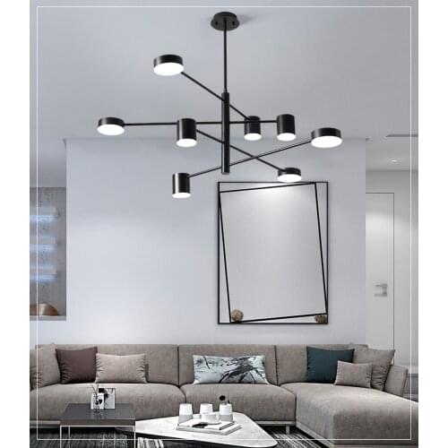 Nordic black/white Design Modern Chandelier Lighting LED Pendant lamp for Living Dinning Room bedroom Foyer Light Fixtures