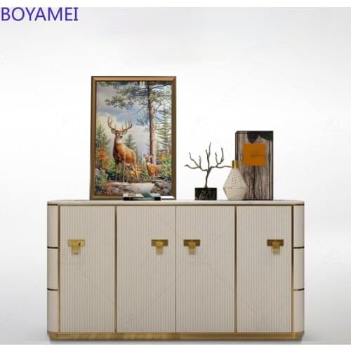 Post-modern luxury sideboard simple Italian restaurant locker household hallway porch marble high shoe cabinet