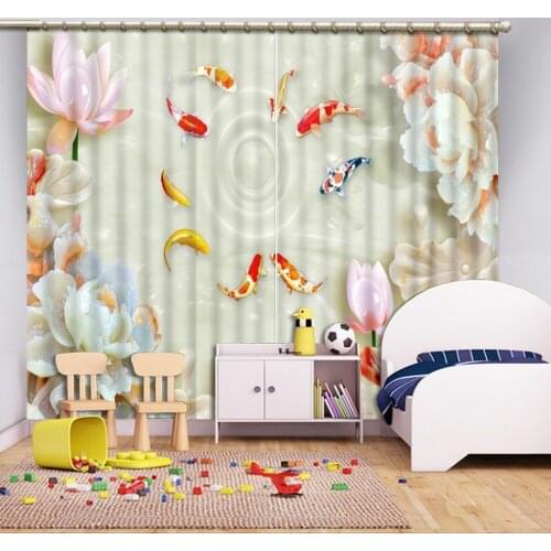 Blackout Curtains jade carvin Room Bedroom Window Living Room Window Curtain Kitchen 3D Curtain 2019 Curtains Home Decor