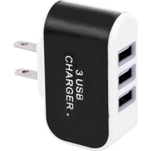 Universal Candy Color 3USB Charger Travel Wall Charger Adapter Smart Mobile Phone Power Supply Charger for Tablets