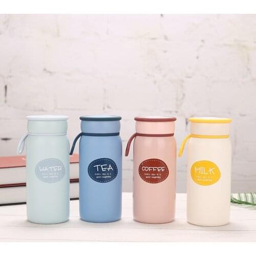 New Style Stainless Steel Vacuum Flask Portable Cute Big Belly Student Cup Fashion Travel Sports High-grade Vacuum Flask