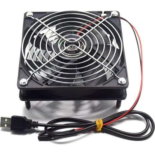 Computer pc 120mm fan TV Box Wireless Router Cooling usb3.0 usb 5V cable interface 120X120X25mm Pet box Heatsink Cooler