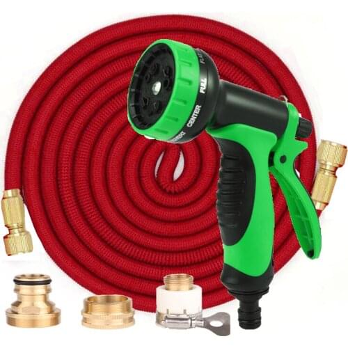 High Quality Telescopic Garden Hose | 75FT-300FT Flexible Car Wash Hose Magic Hose High Pressure Spray Gun