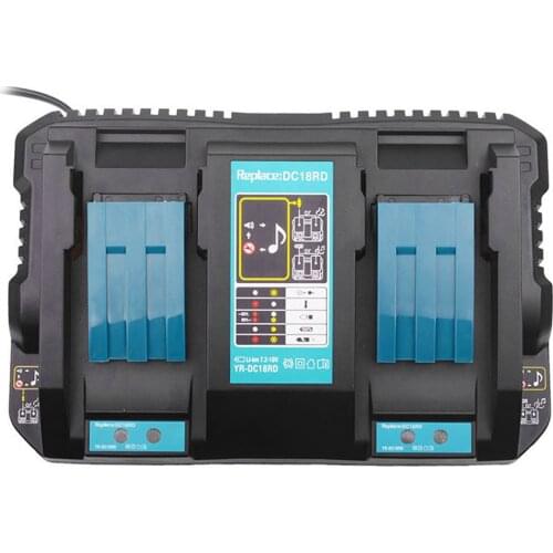 Dual Replacement Li-ion Battery Charger 4A Charging Current for Makita 14.4V 18V BL1830 Bl1430 DC18RC DC18RA Power Tool EU Plug