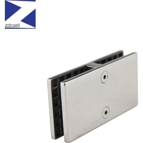 ZD SS316 Swimming Pool Fence 180 Degree Glass To Glass Flat Clamp